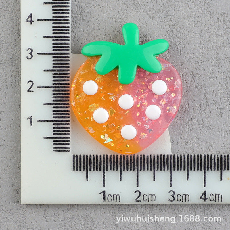 Wholesale 50pcs DIY Watermelon Strawberry Pineapple Fruit Homemade Cream Glue Resin Hole Shoe Patch FlatBack